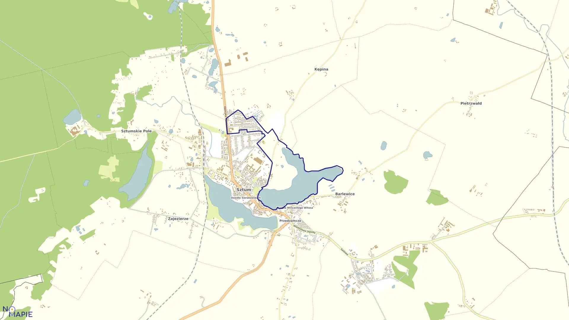 Mapa obrębu Obręb 1 - Sztum w gminie Sztum