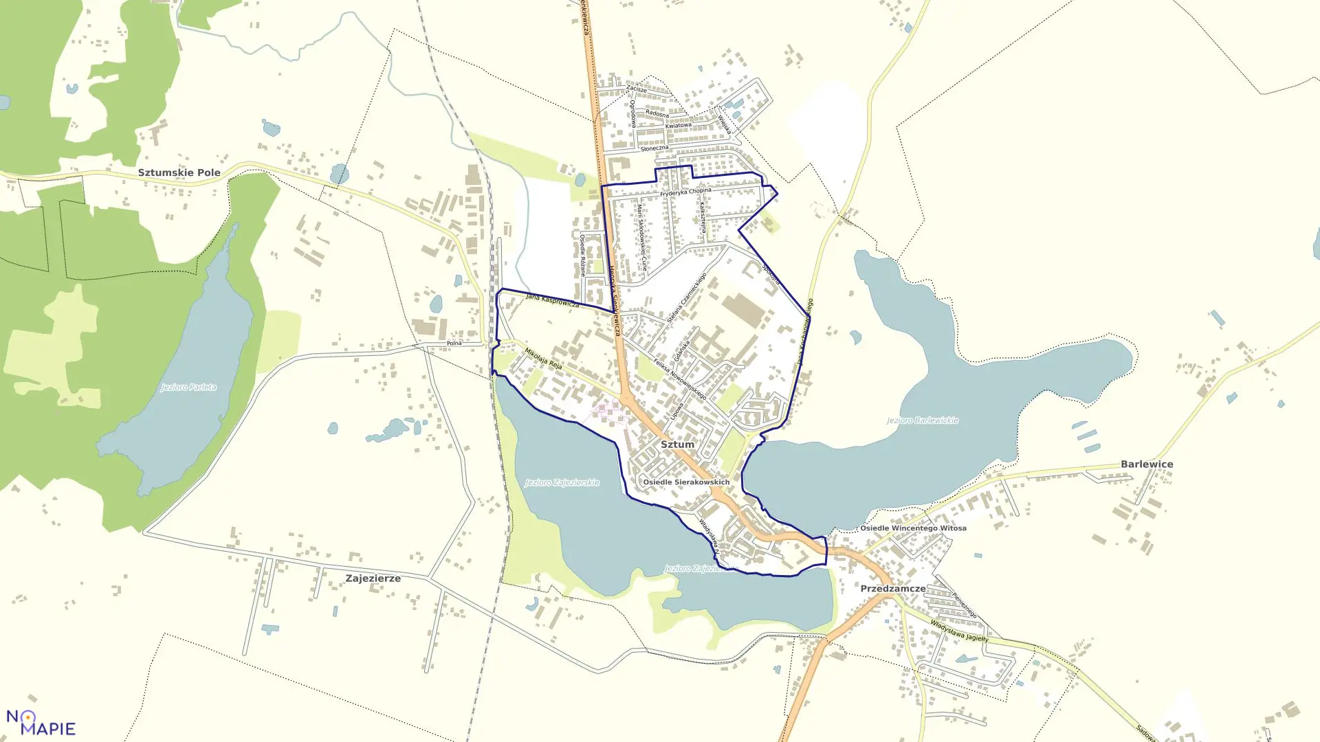 Mapa obrębu Obręb 2 - Sztum w gminie Sztum